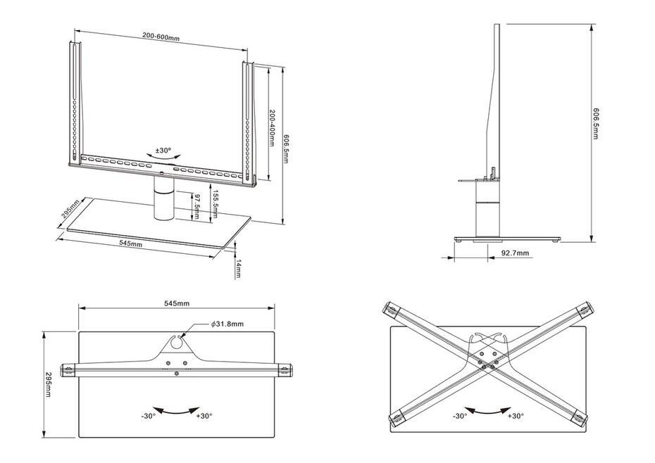 M VESA Tablestand Turn Large 600x400