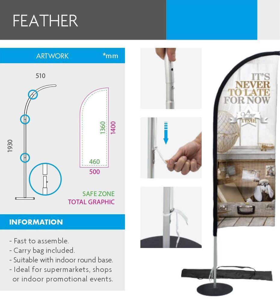 Indoor Flying Banner Feather