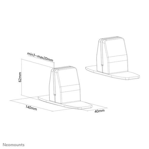 Abraçadeiras de mesa (2 unidades) NS-CLMPSTANDWHITE