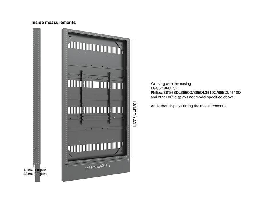 Totem M Pro Series Enclosure 86 Floormount Covered