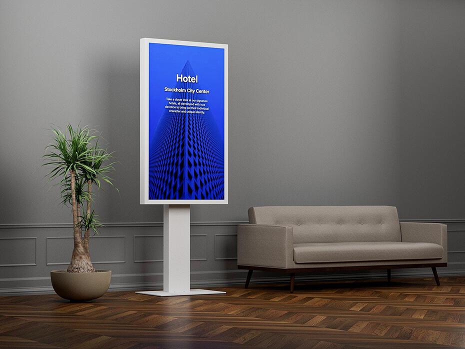 Suporte Display M Pro Series Enclosure 55 Kiosk Alto Brilho White