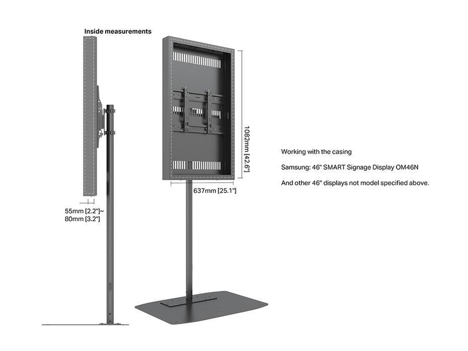 Suporte Display M Pro Series Enclosure 46 Floorbase