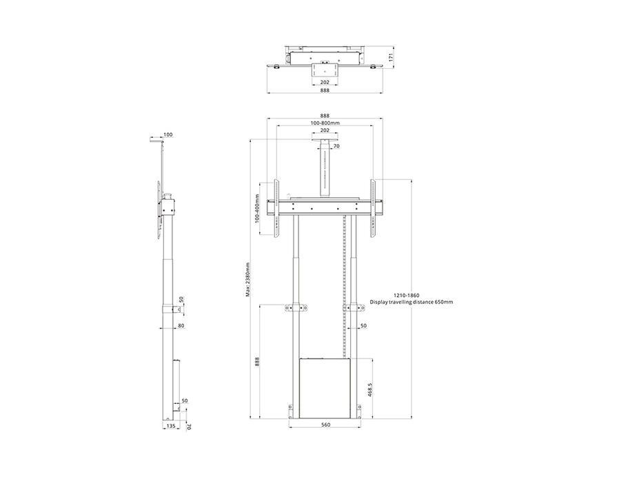 Suporte Motorizado M Wallstand 120kg