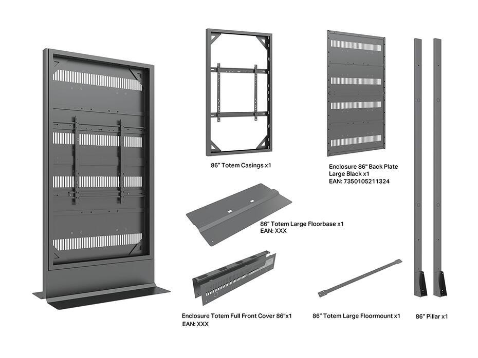 Totem M Pro Series Enclosure 86 Floorbase Covered