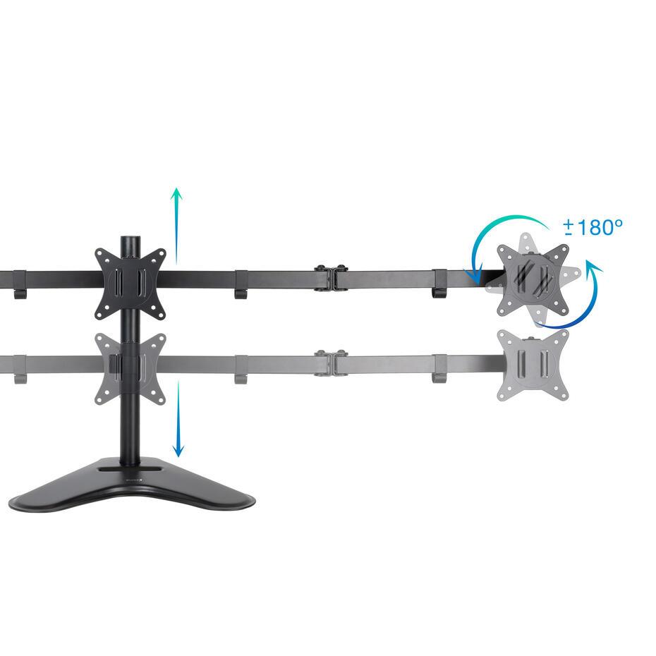 Suporte de Mesa para 3 Ecrãs 17-27 DB1704TN-B