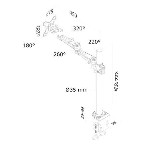 Suporte de mesa FPMA-D935 para monitor 10-30