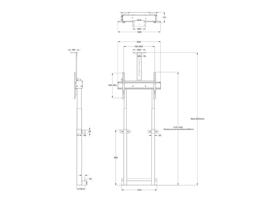 Suporte Motorizado M Wallstand 90kg