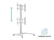 M Display Stand 180 Dual Vertical Silver