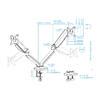 Suporte de Mesa para 2 Ecrãs 17-32 DB5132TNR-B