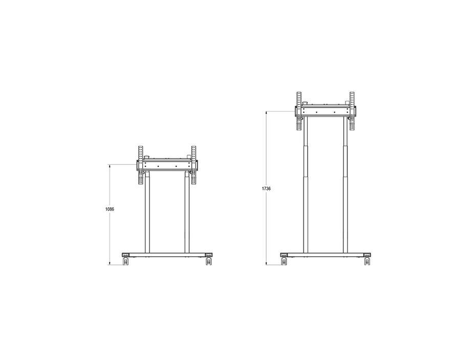 Suporte Motorized Floorstand 60kg Flip White