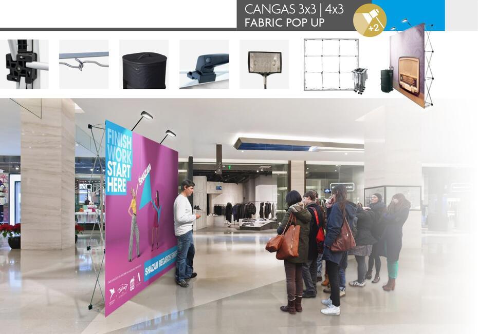Cangas 3x3 | 4x3 Velcro Pop Up