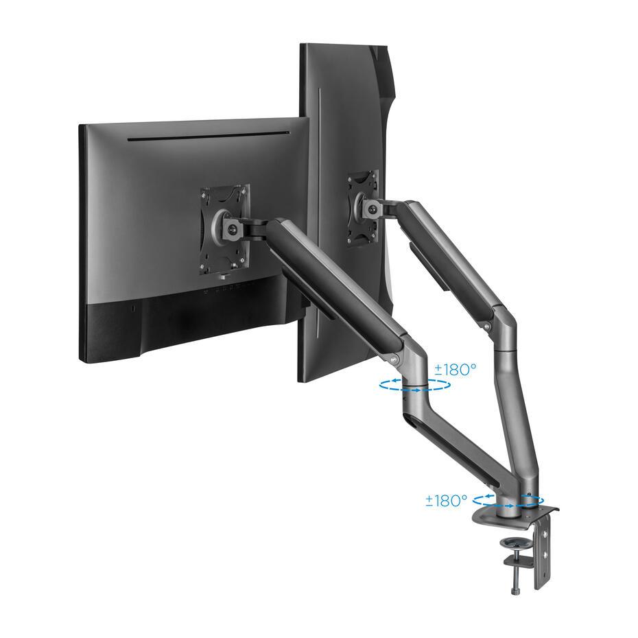 Suporte de Mesa para 2 ecrãs 17-32 DB4132TNR-G