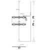 Suporte de chão ao teto Pro MBFC2X2U-F100
