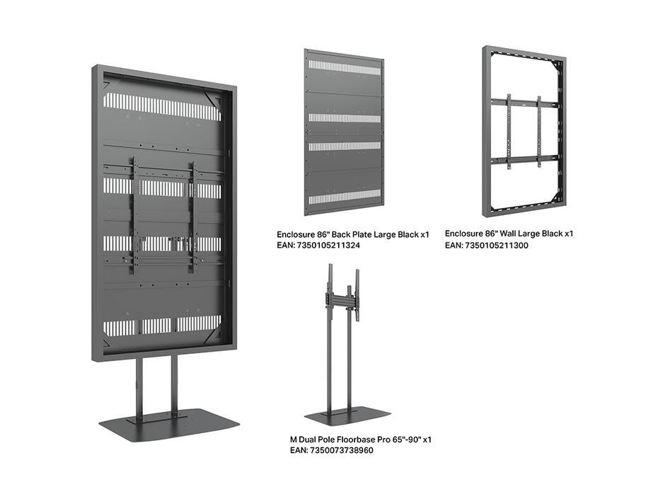 Suporte Display M Pro Series Enclosure 86 Floorbase Dual Pole
