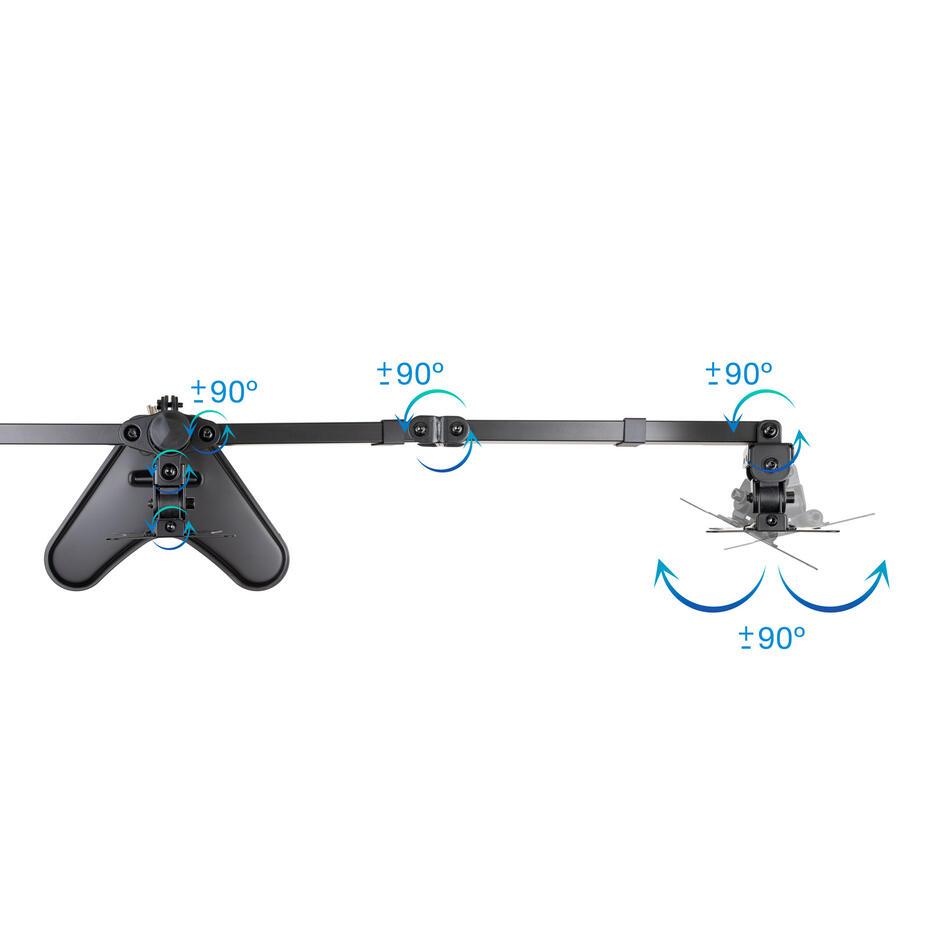 Suporte de Mesa para 3 Ecrãs 17-27 DB1704TN-B