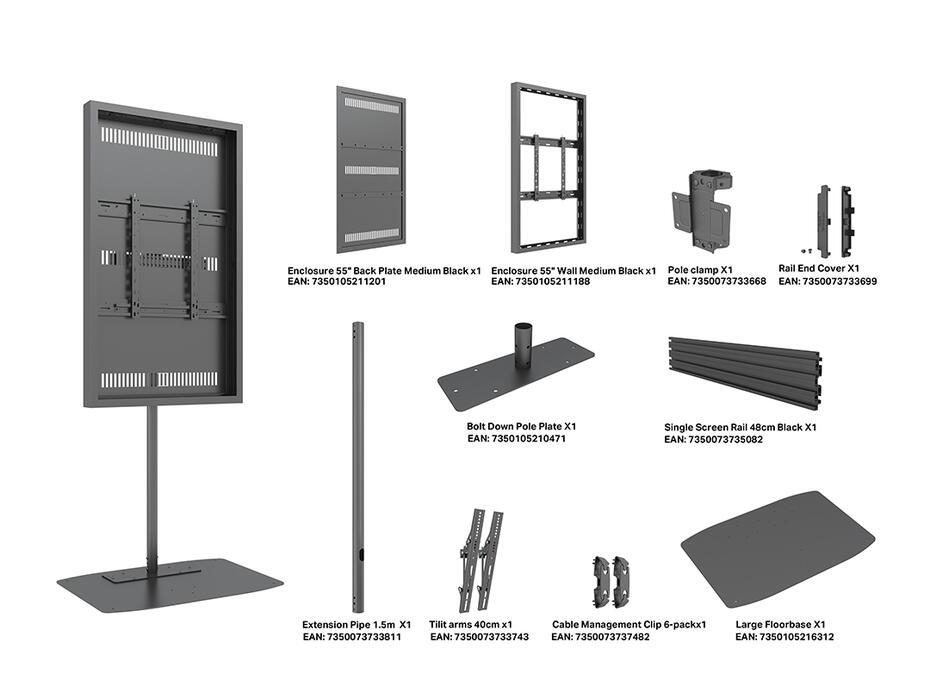Suporte Display M Pro Series Enclosure 55 Floorbase