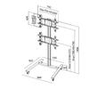 M Display Stand 180 Dual Vertical Black