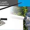 Sistema de Suporte de Banner Montado na Parede Hose Clamps 