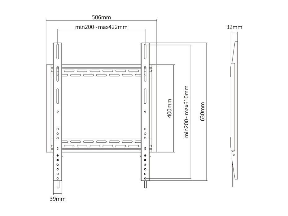 M Universal Wallmount HD Portrait 100kg 400x600