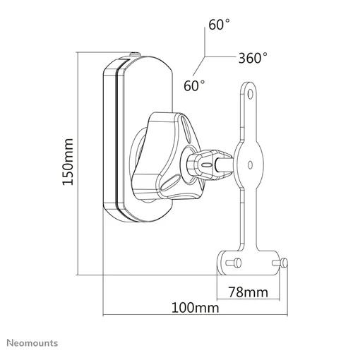 Suporte de parede para colunas NM-WS130WHITE