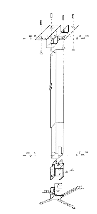 Suporte Teto para Projetor TAPA 43-65 Silver