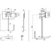 M Display Stand 180 Single Silver Floorbas