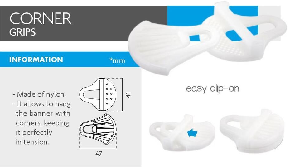 Wall Banner System Corner Grips