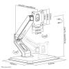 Suporte de mesa FPMA-D885BLACK para monitor 10-32