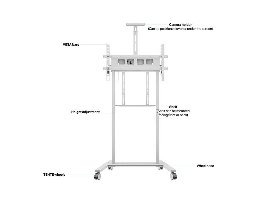 Suporte Motorizado M Floorstand XL 150Kg White