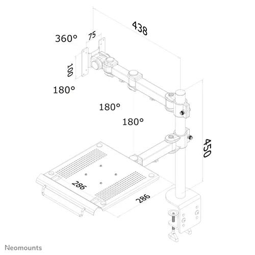 Suporte de mesa FPMA-D960NOTEBOOK para monitor e portátil