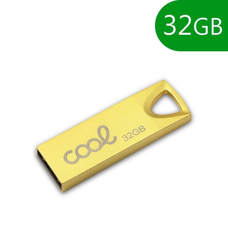 Pen Drive USB x32 GB 2,0 COOL Metal Chave Ouro