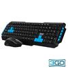 Teclado + Rato W2 (sem fio) 3GO Preto 