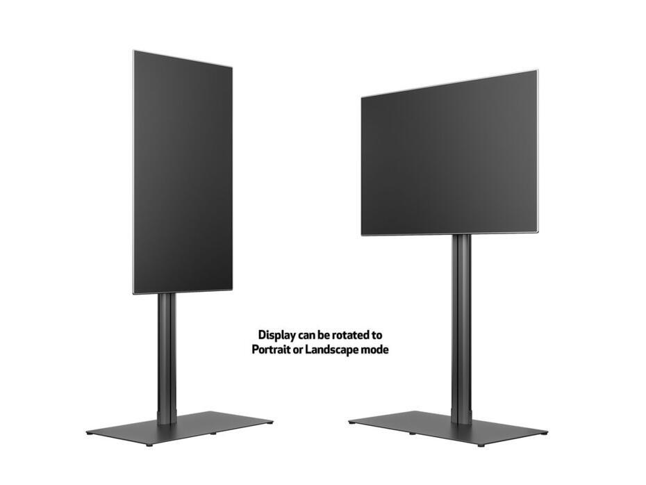 M Public Display Stand 180 HD Single Black Floorbase