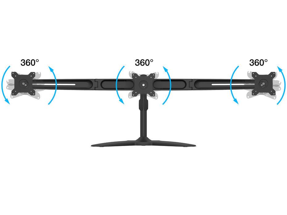 M VESA Desk Triple Stand 15-24