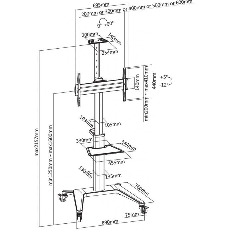  Suporte TV Stand 70VCP Shelf 