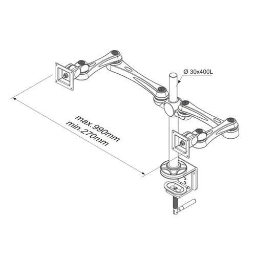 Suporte de mesa FPMA-D930D para monitores 10-30