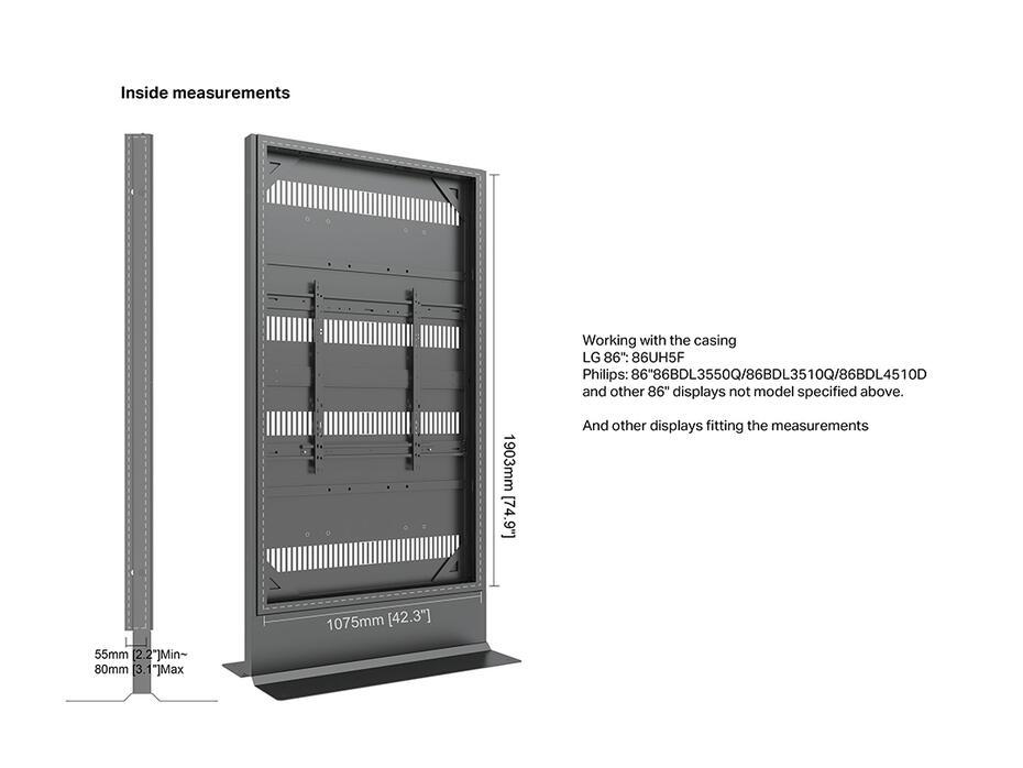 Totem M Pro Series Enclosure 86 Floorbase Covered