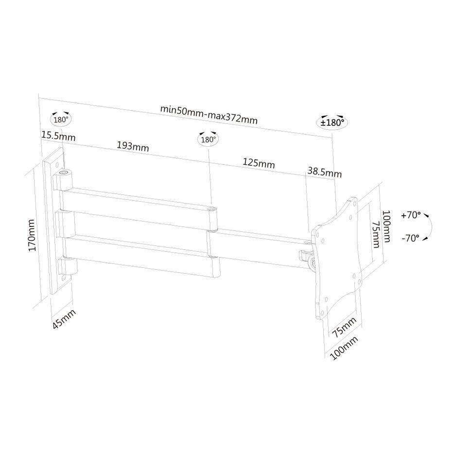 Suporte de parede FPMA-W830 TV 10-27