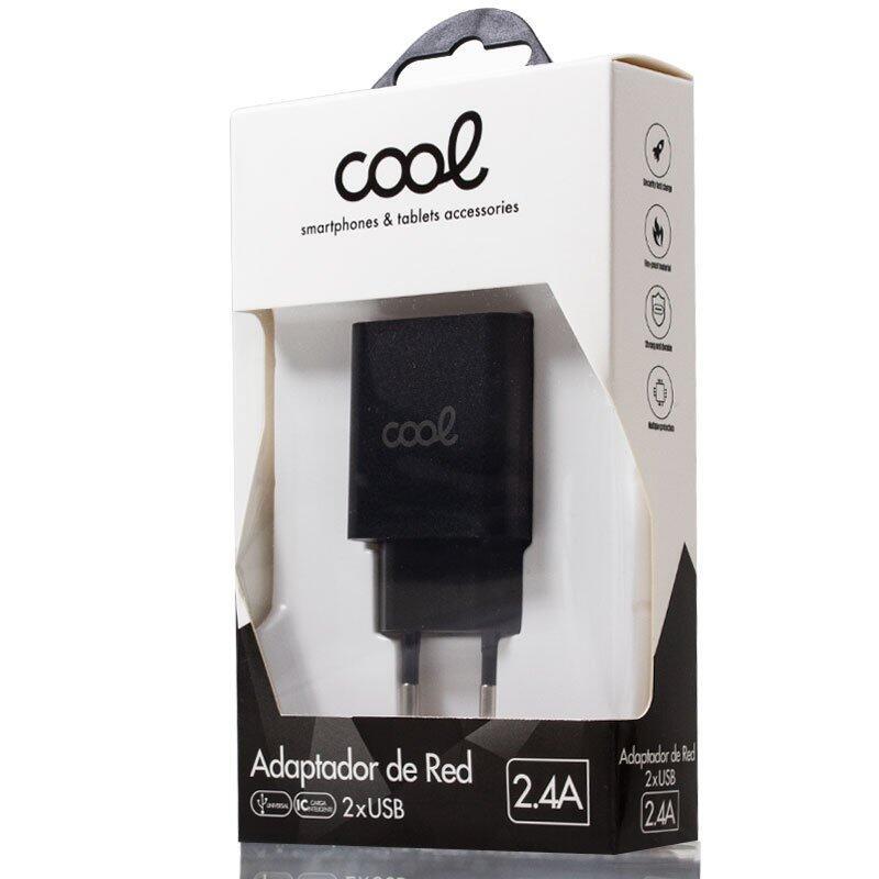 Carregador Universal 2 x USB COOL 2.4A Black