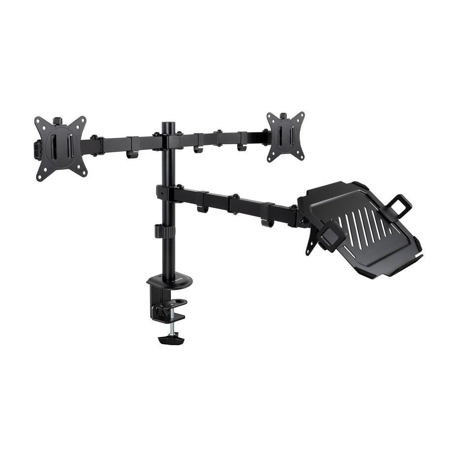 Suporte de Mesa para 2 Ecrãs de 17-32 e Portátil DB1202TN-B
