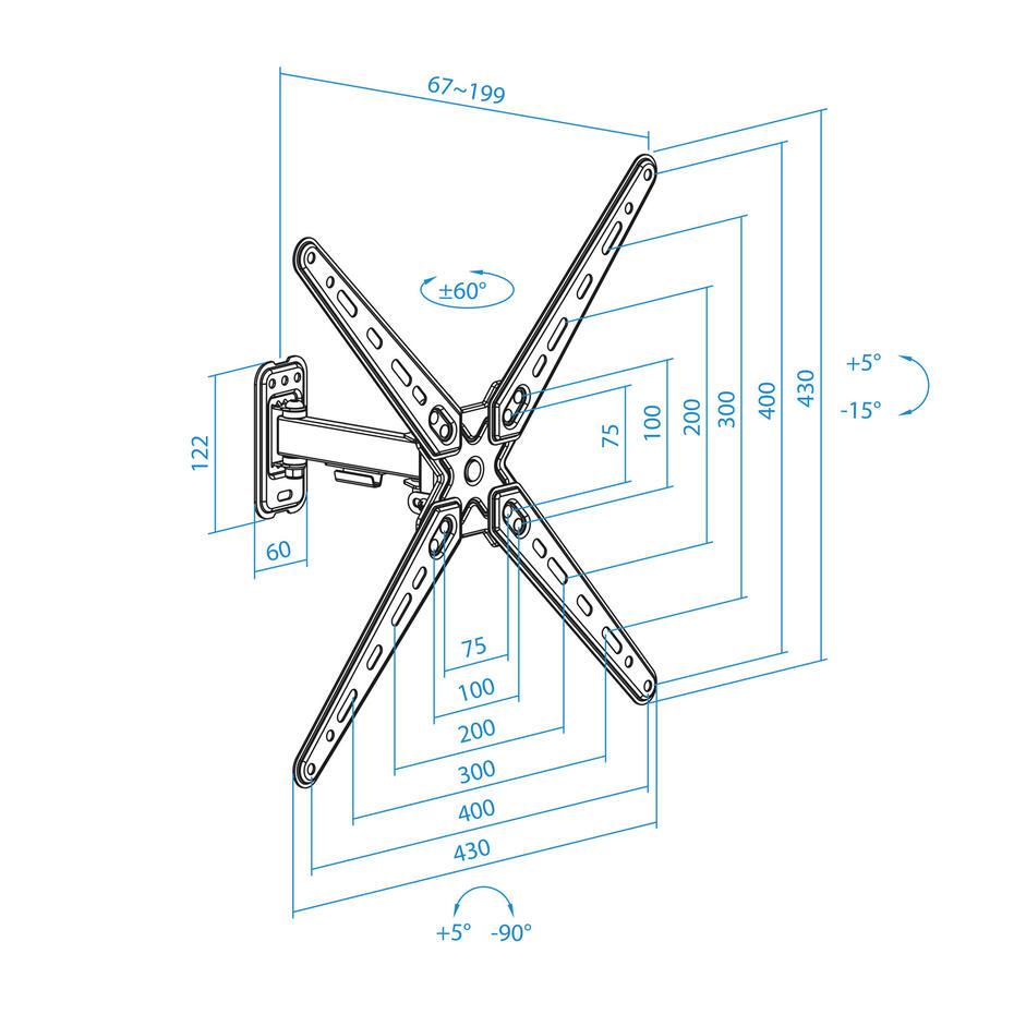 Suporte de Parede para TV 13-55 LP1355TN-B