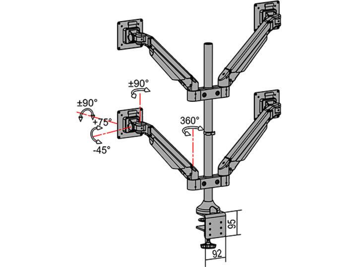 M VESA Gas Lift Quad