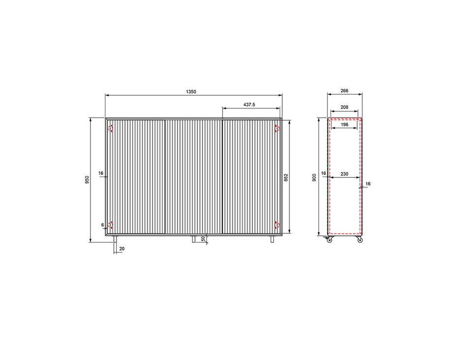 Armário M AV Cabinet TV-Lift 55¨ Slimline