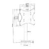 M VESA Bolt Down TV-mount Turn 200