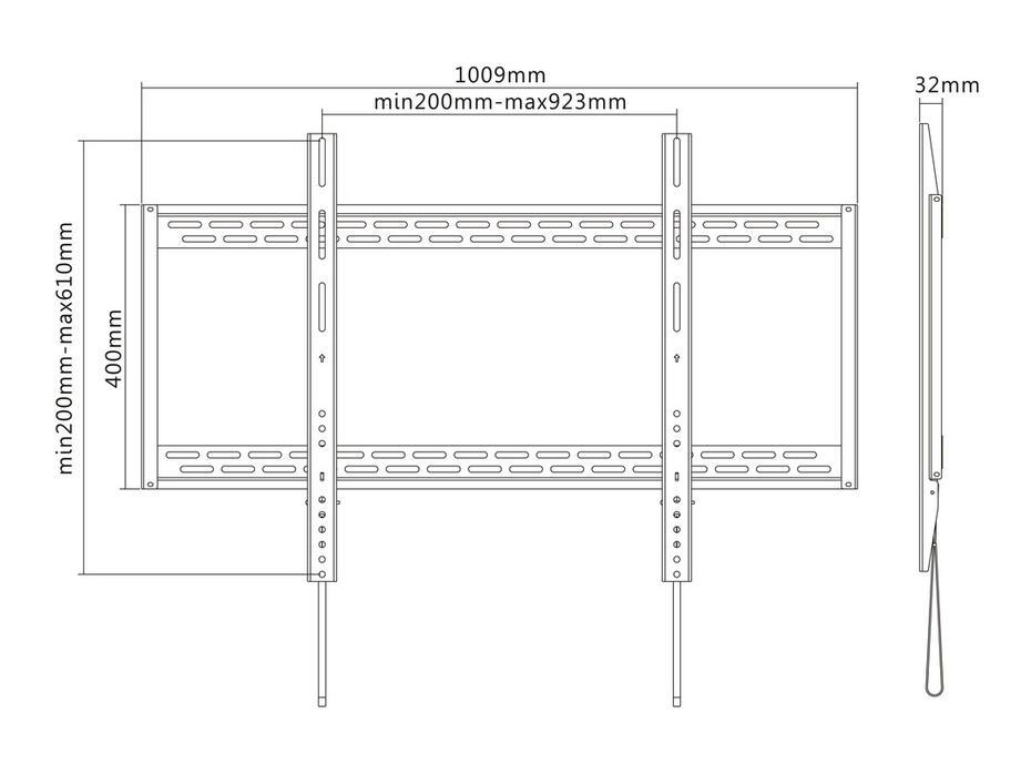 M Universal Wallmount HD 100kg 900x600