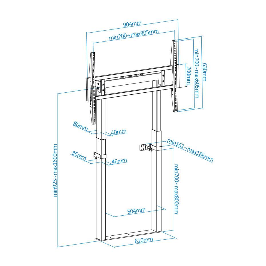 Suporte de Chão/Parede Hiperión para TV 55-100