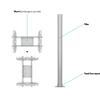 M Display Stand 180 Single Silver Floormount