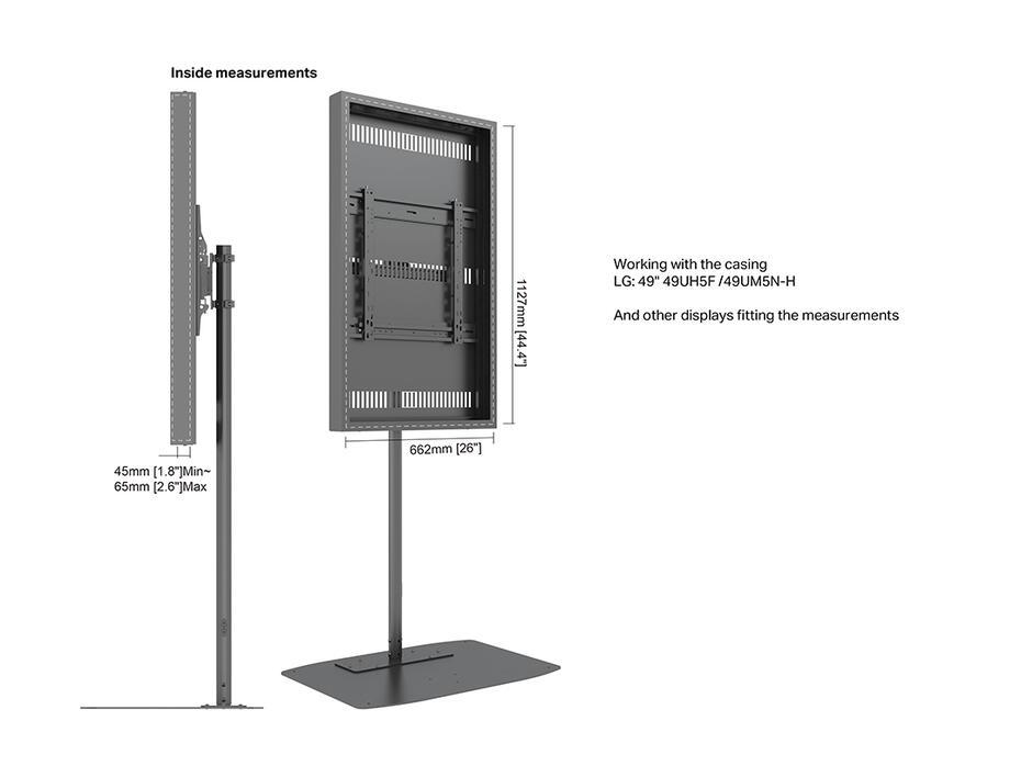 Suporte Display M Pro Series Enclosure 49 Floorbase