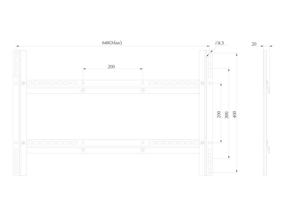 M VESA Extension Kit Full Motion 600x400