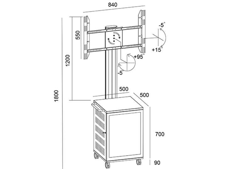 M Public Display Stand 180 Single MediaBox4